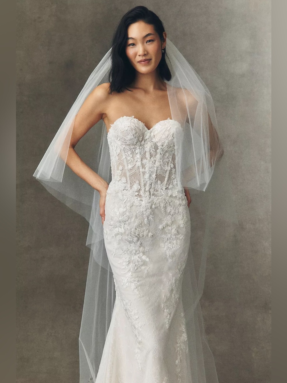 Pronovias x Anthropologie Weddings Bretty Strapless Sweetheart Wedding Gown